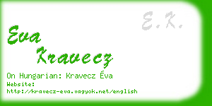 eva kravecz business card