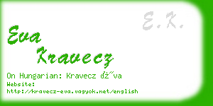 eva kravecz business card